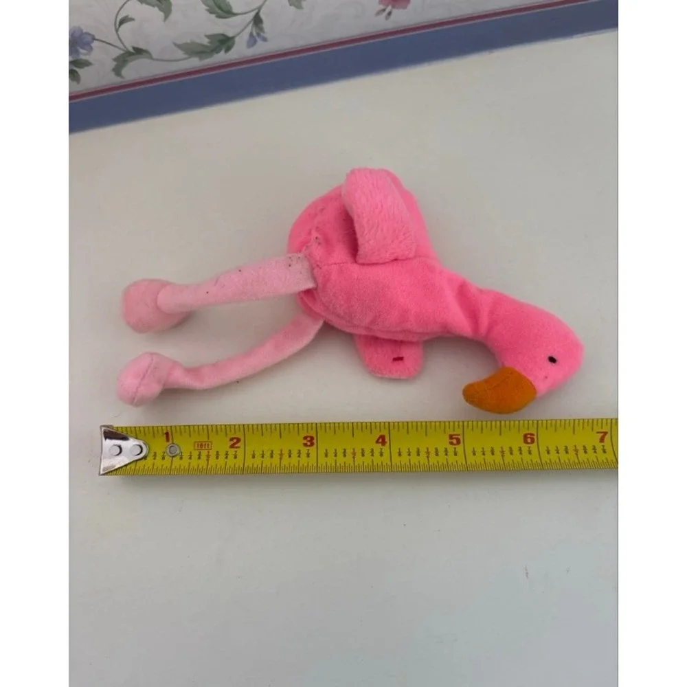 Ty Beanie Babies Lot Louie the Lion Pinky the Flamingo Bernie St Bernard Vintage